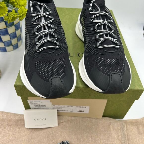 Men's Gucci interlocking G run sneakers size 12.5 made in Italy - Picture 4 of 9